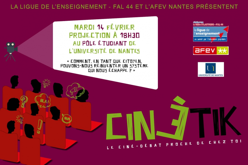 [Cinétik] Projection du film Demain en Ciné-débat au Pôle étudiant de Nantes, avec l'AFEV