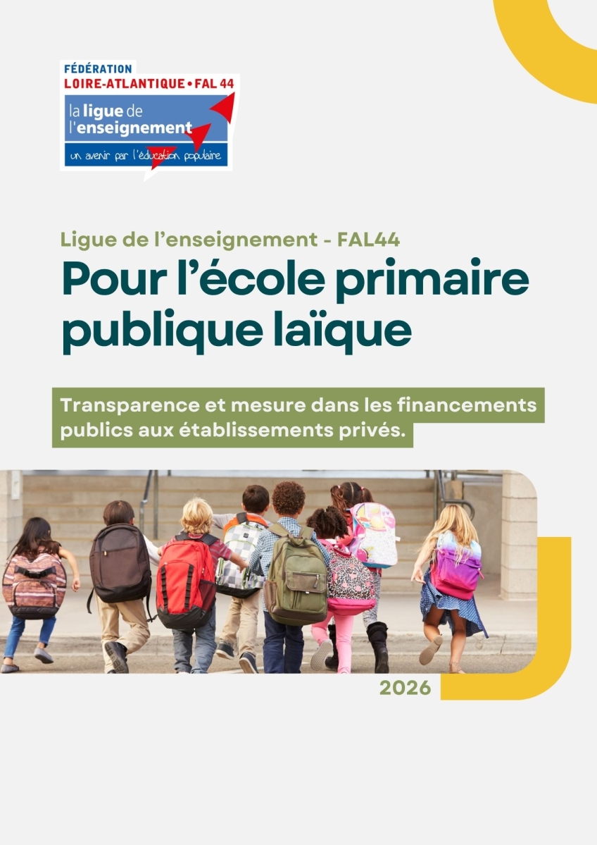 Rapport « Pour une école publique laïque : transparence et mesure dans les financements publics aux établissements privés »
